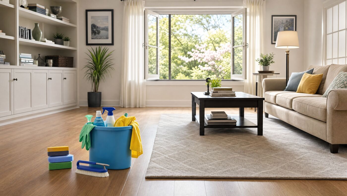 Frisch gereinigtes Wohnzimmer
